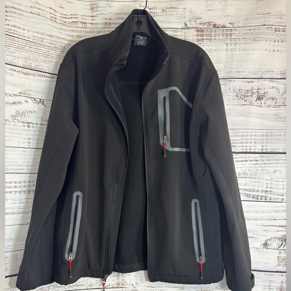 Solaris jacket Mens Size Medium fleece Black softshell outdoors‎ Full zip up